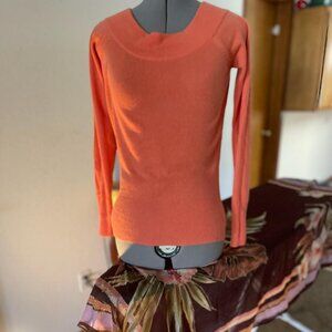 INC 100% Pure Cashmere Sweater-Radiant Coral-Size M